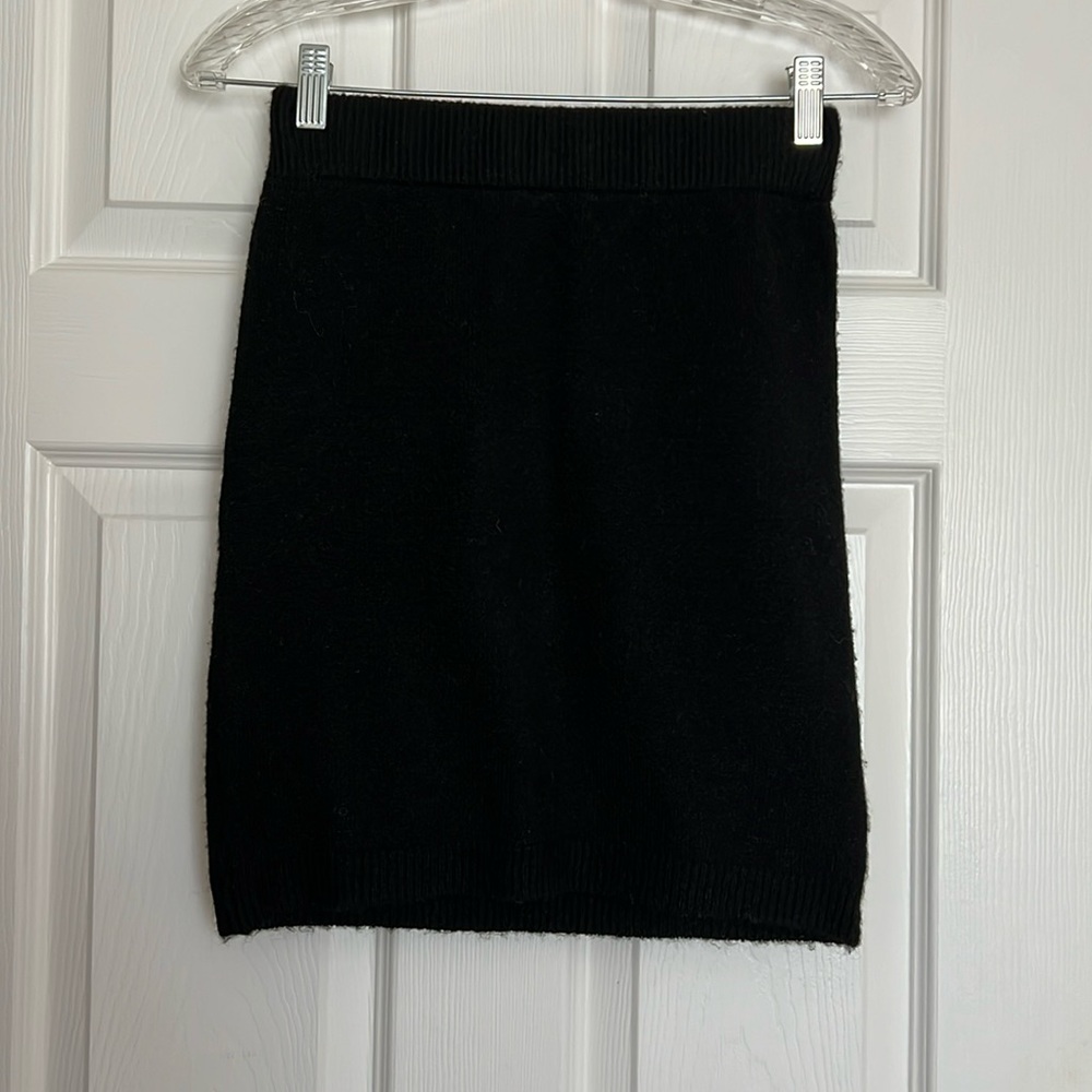 NA-KD Black Knit Mini Skirt XS